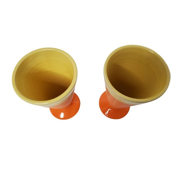 Set Of 2 Vintage Trisa Stoneware Ice Cream Sundae/Dessert Tumblers. - Picture 2 of 3